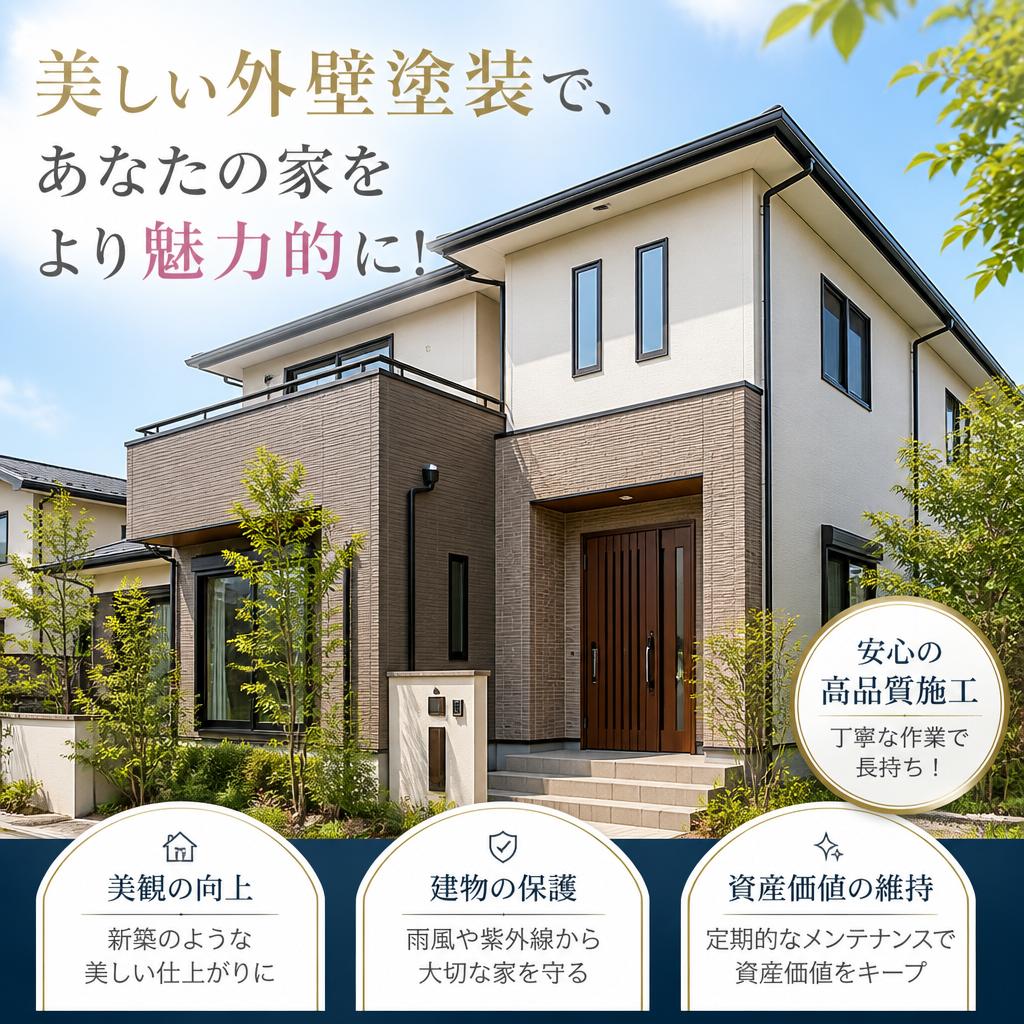 美しい外壁塗装で、あなたの家をより魅力的に！