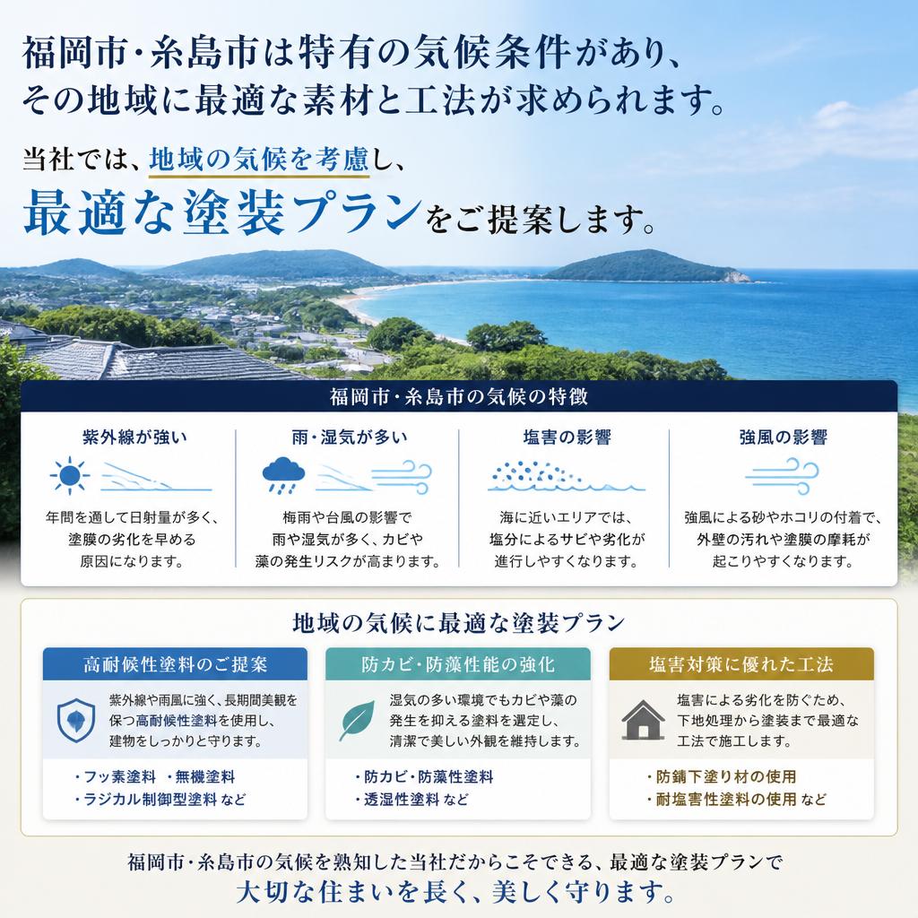 福岡市・糸島市における特別な気候への対応