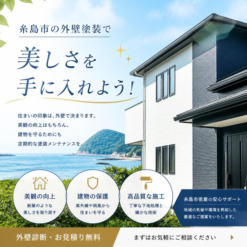 糸島市の外壁塗装で美しさを手に入れよう！