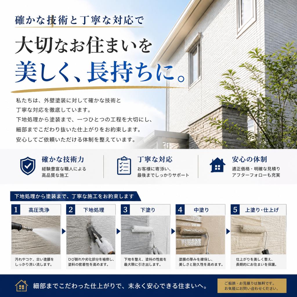 こだわりの丁寧施工