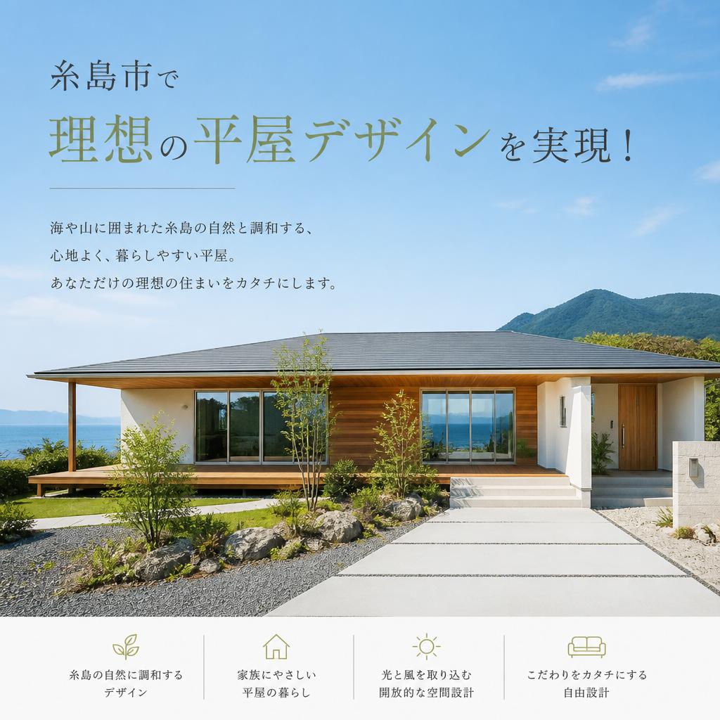 糸島市で理想の平屋デザインを実現！