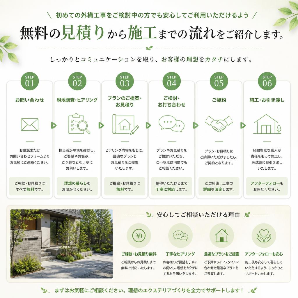 ご相談から施工までの流れ