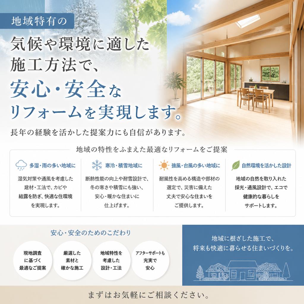 地域に根ざした施工の強み