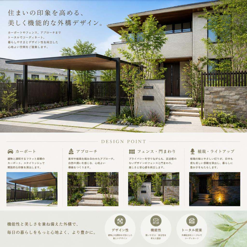 4. 外構デザインで住まいを彩る