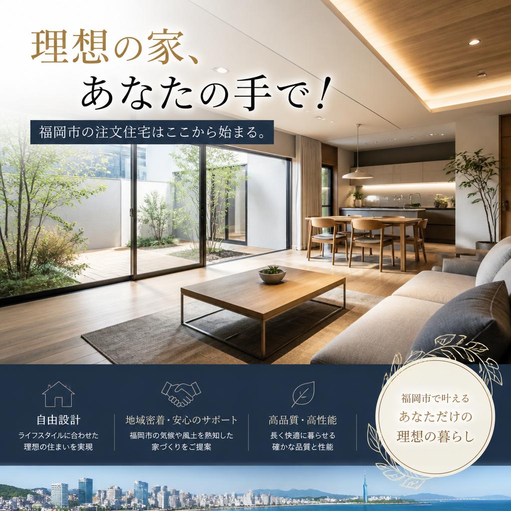 理想の家、あなたの手で！福岡市の注文住宅はここから始まる。