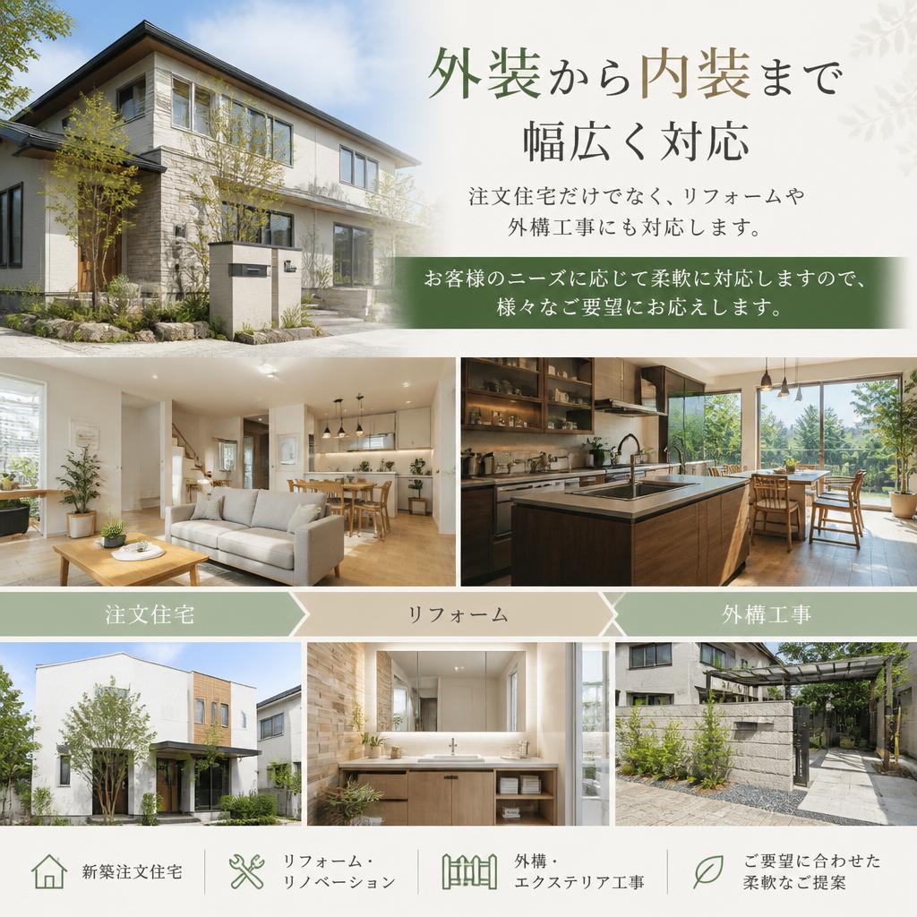 多彩な施工メニュー
