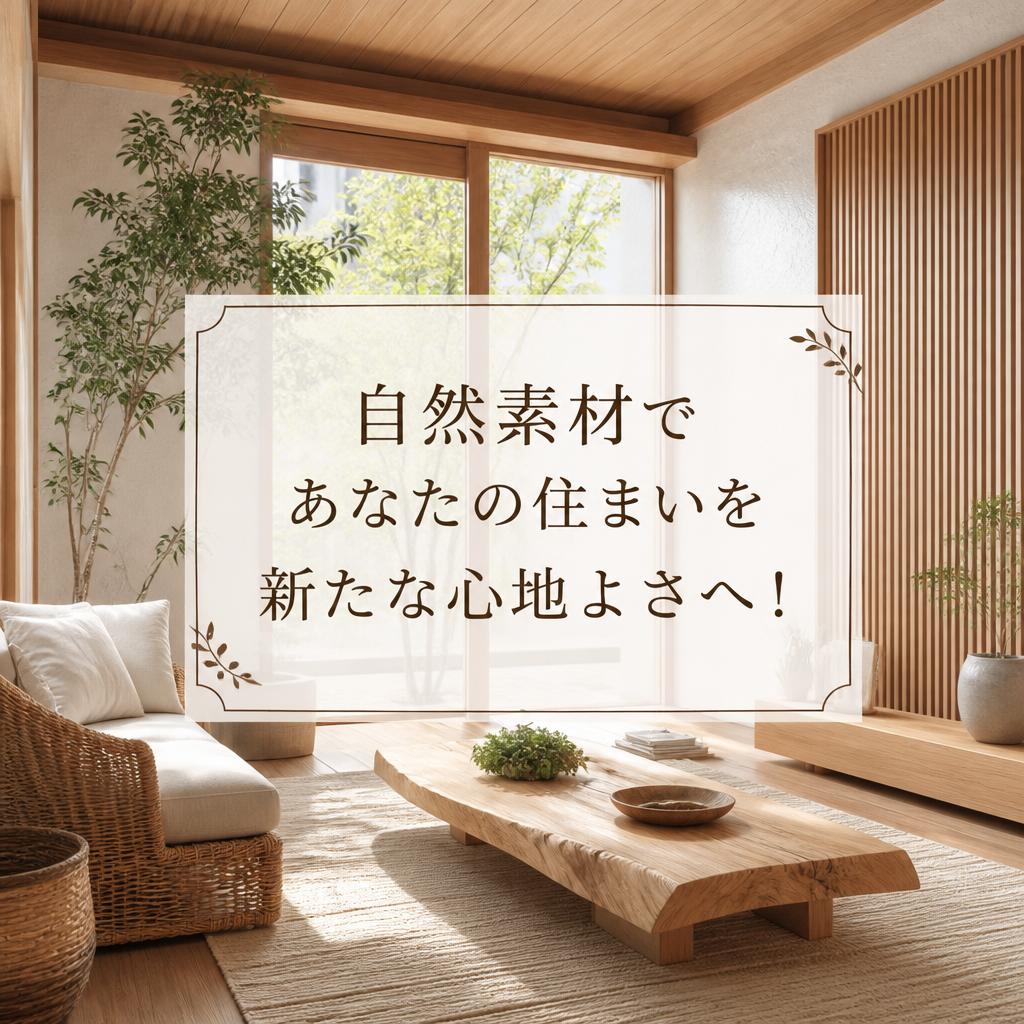 自然素材であなたの住まいを新たな心地よさへ！