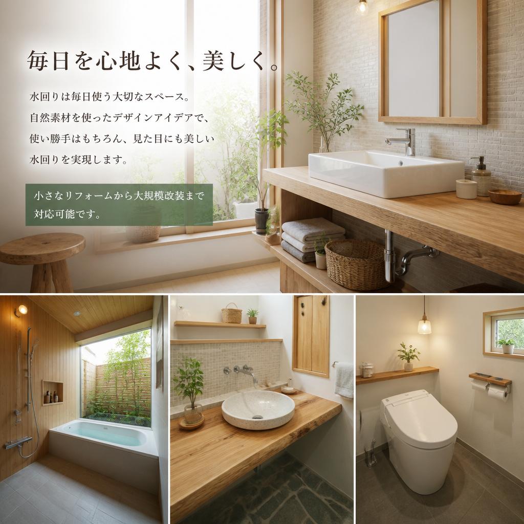 機能性とデザインが融合した水回り