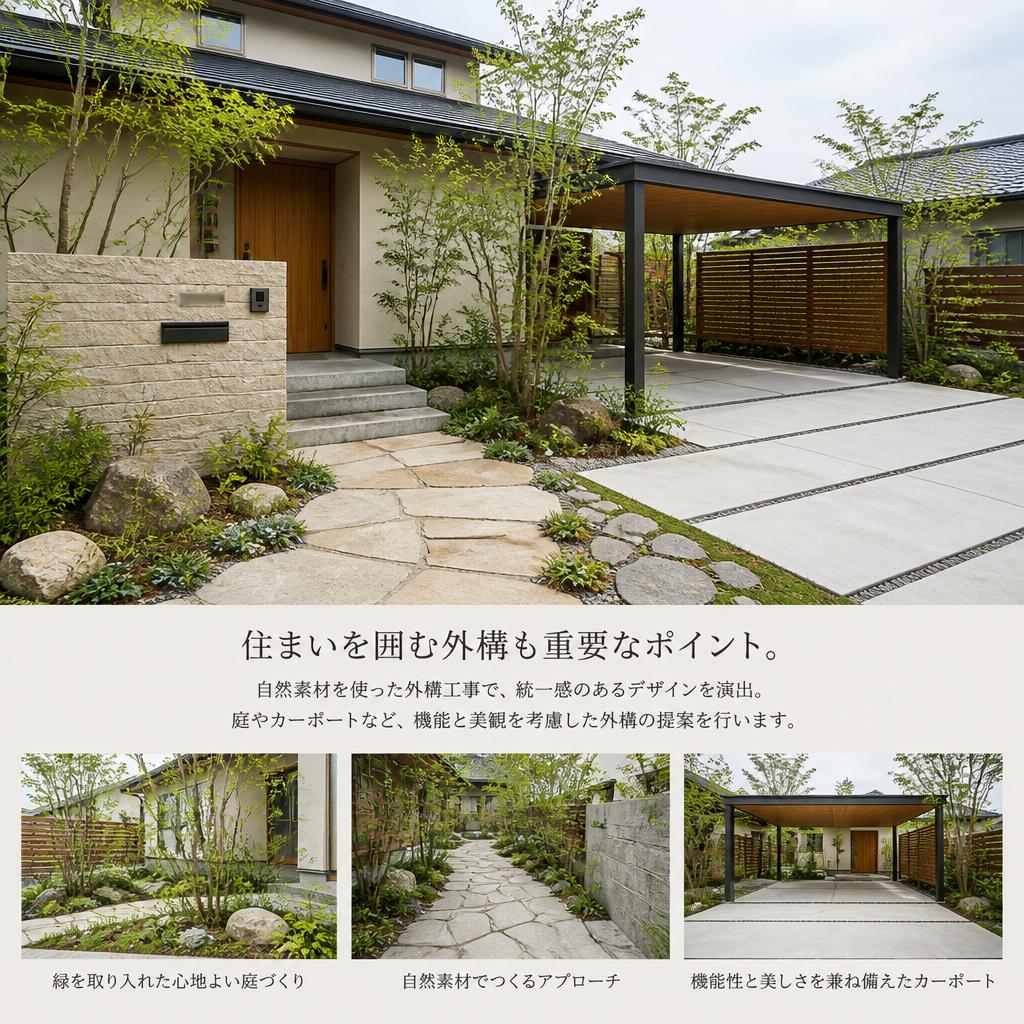 外構工事で住まいの印象をアップ