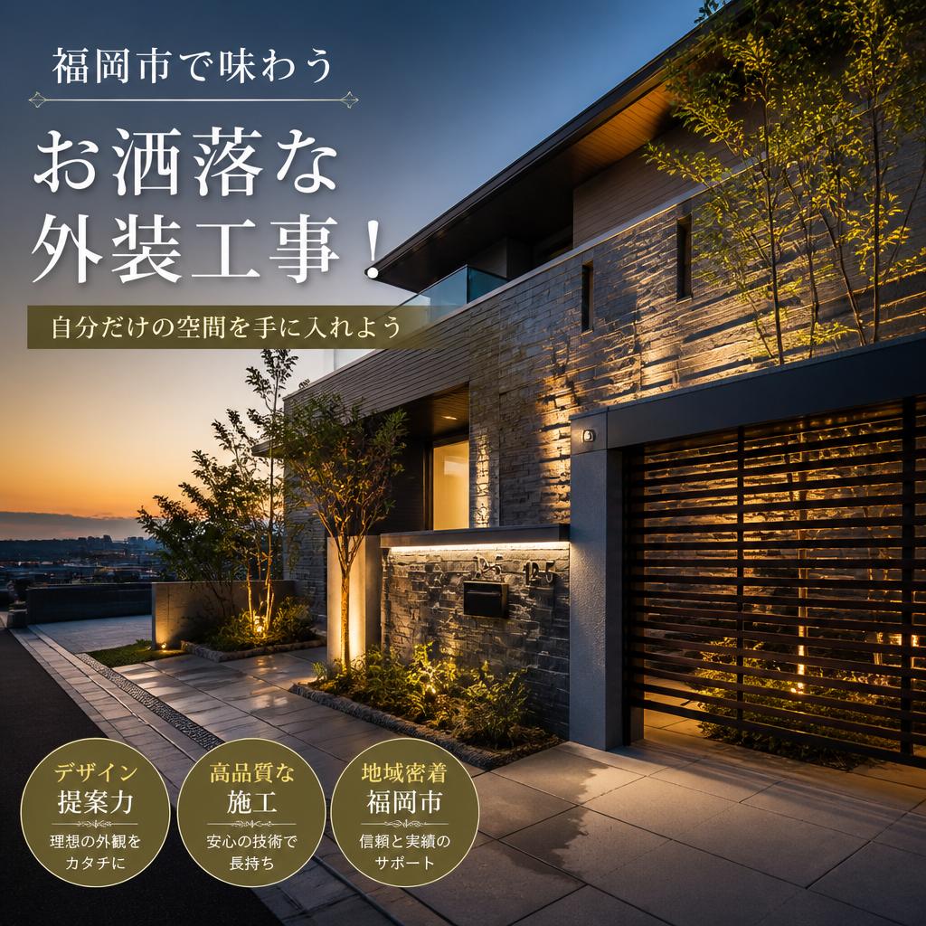 福岡市で味わうお洒落な外装工事！自分だけの空間を手に入れよう