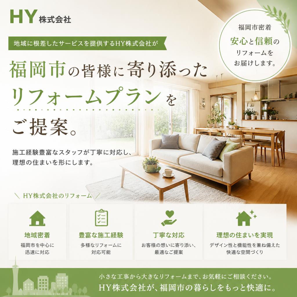 福岡市でのリフォームならおまかせ！