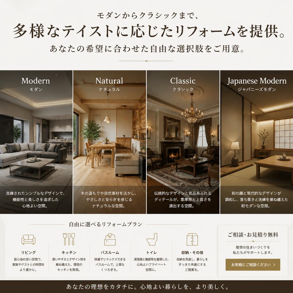 多様なスタイルに対応