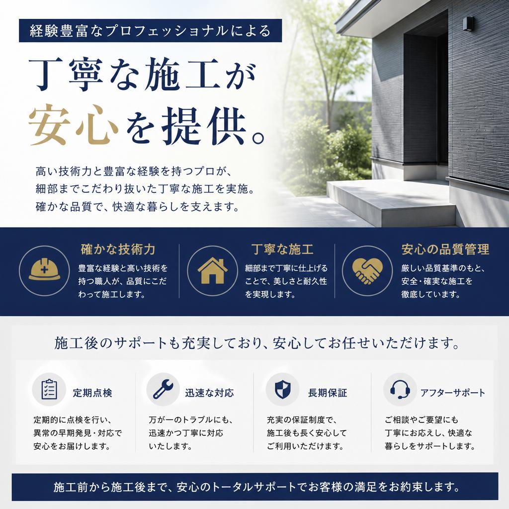 プロフェッショナルな施工
