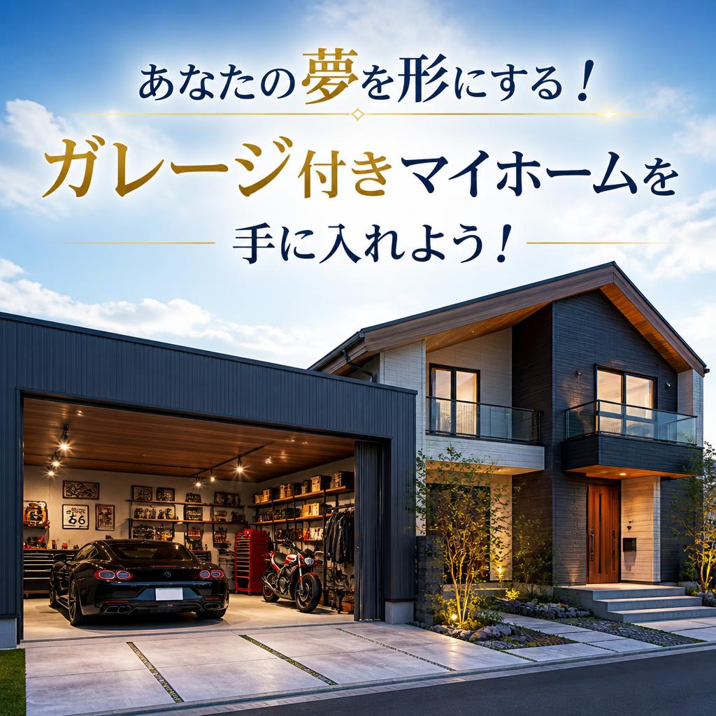 あなたの夢を形にする！ガレージ付きマイホームを手に入れよう！