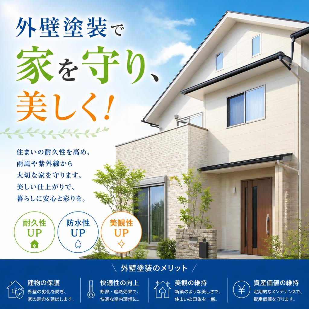外壁塗装で家を守り、美しく！