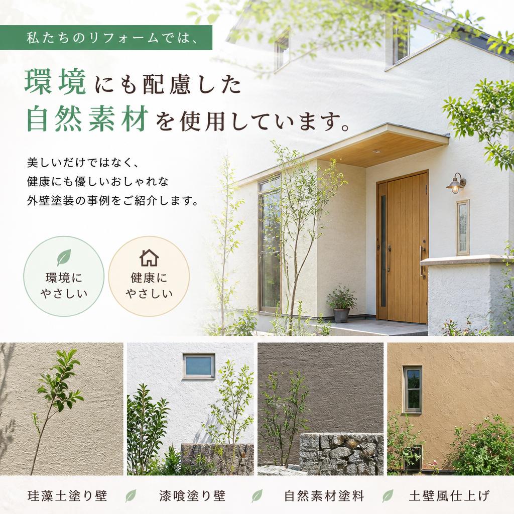 自然素材を活用したおしゃれな外壁塗装