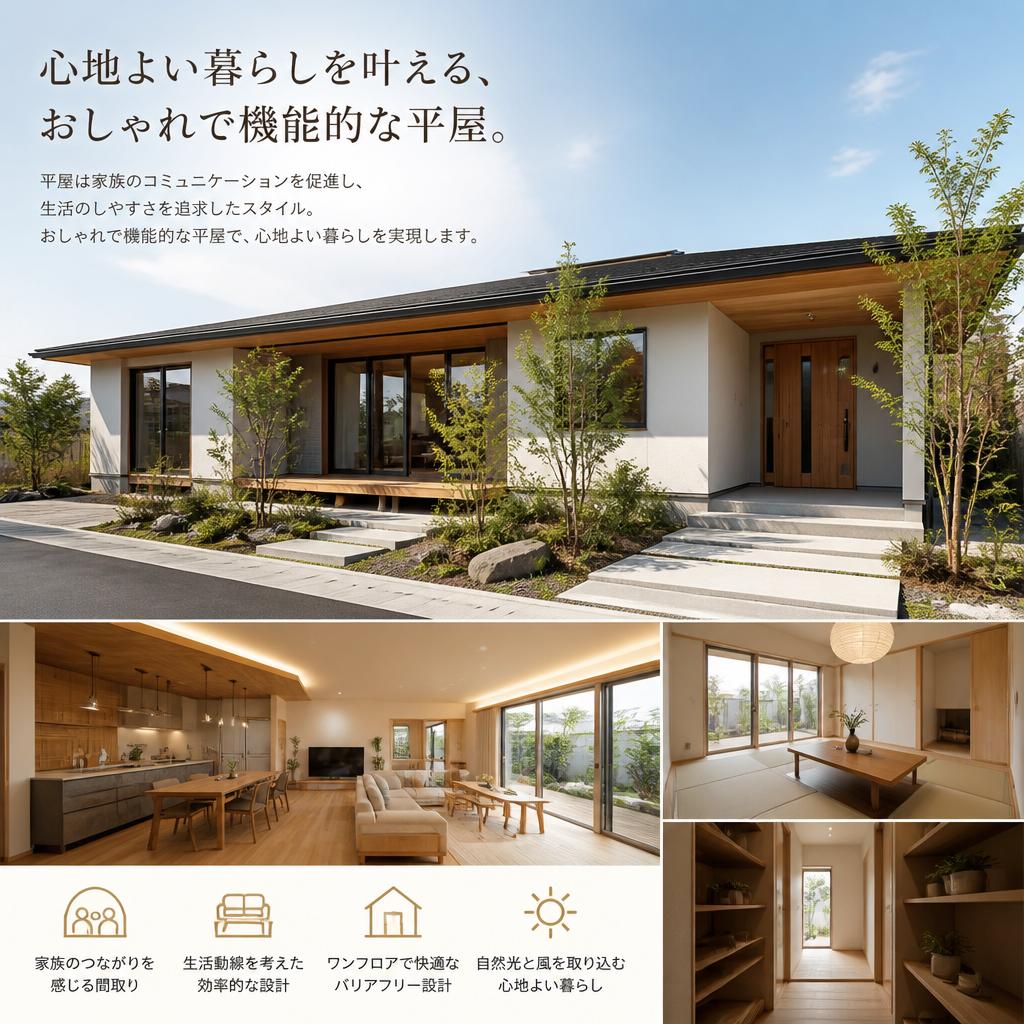 おしゃれな平屋のデザイン