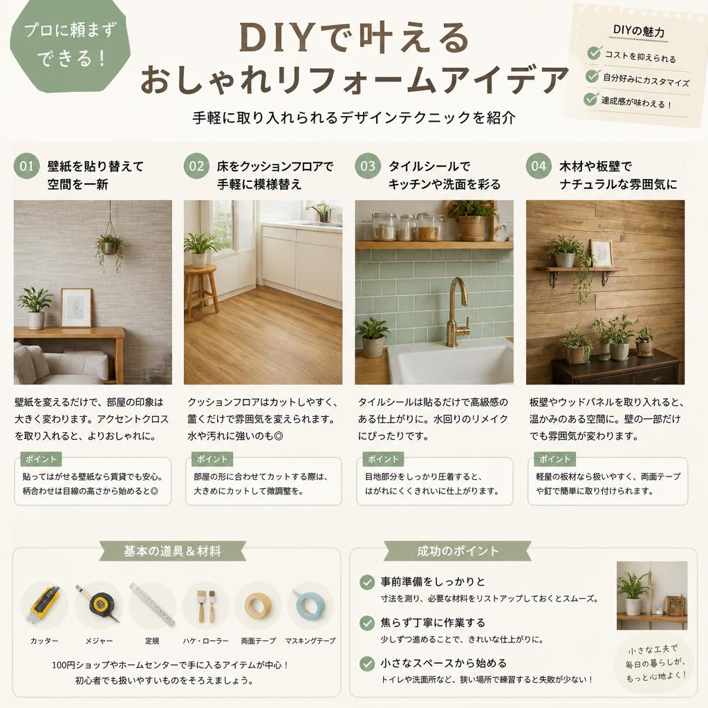 2. 自分でできるDIYリフォームアイデア