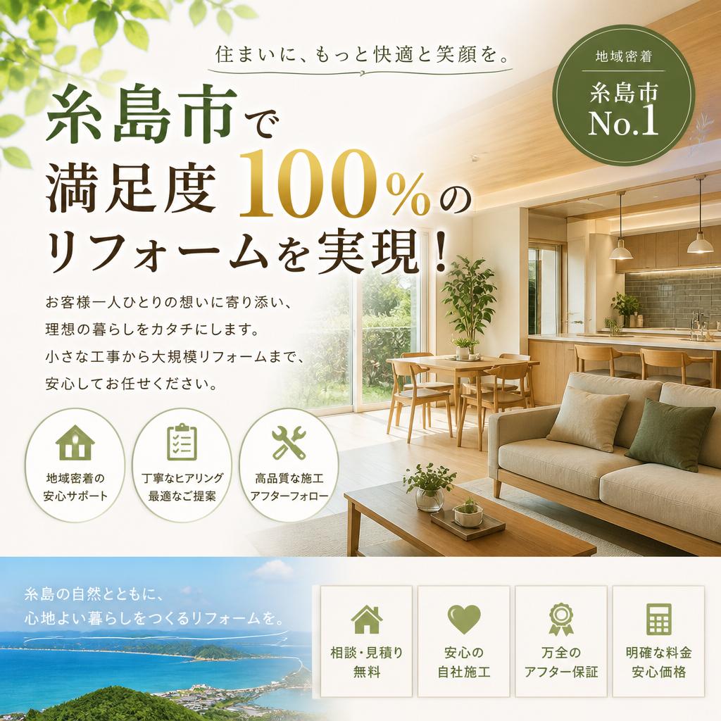 糸島市で満足度100%のリフォームを実現！