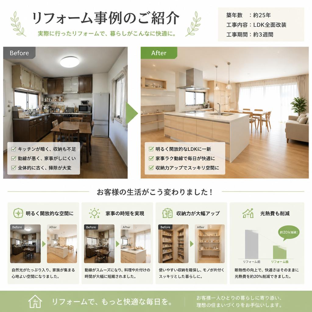 リフォームのビフォー・アフター事例