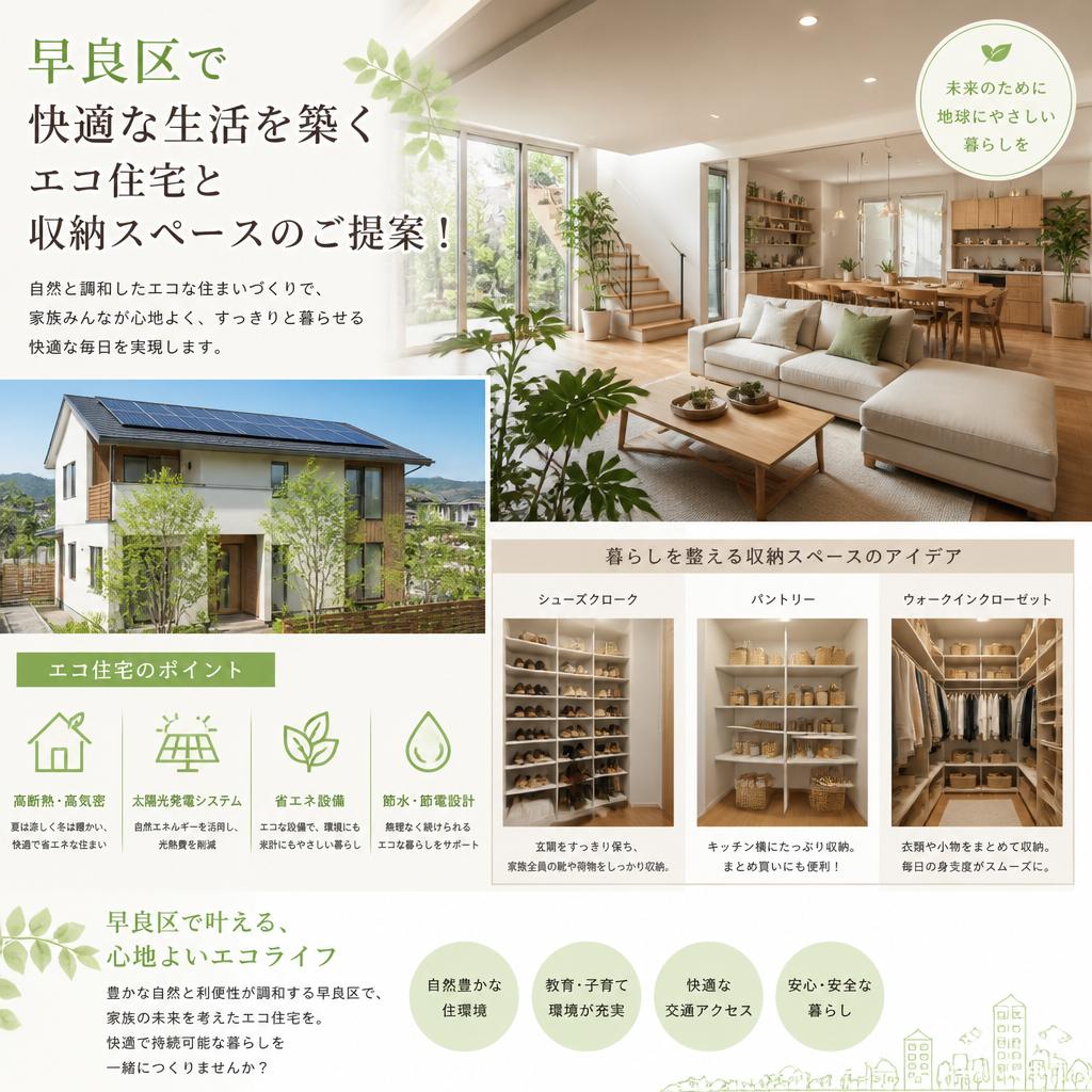 早良区で快適な生活を築くエコ住宅と収納スペースのご提案！