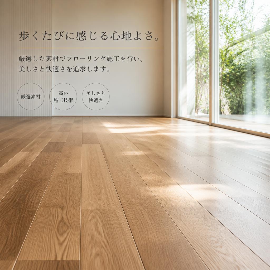 フローリング施工で心地よい空間