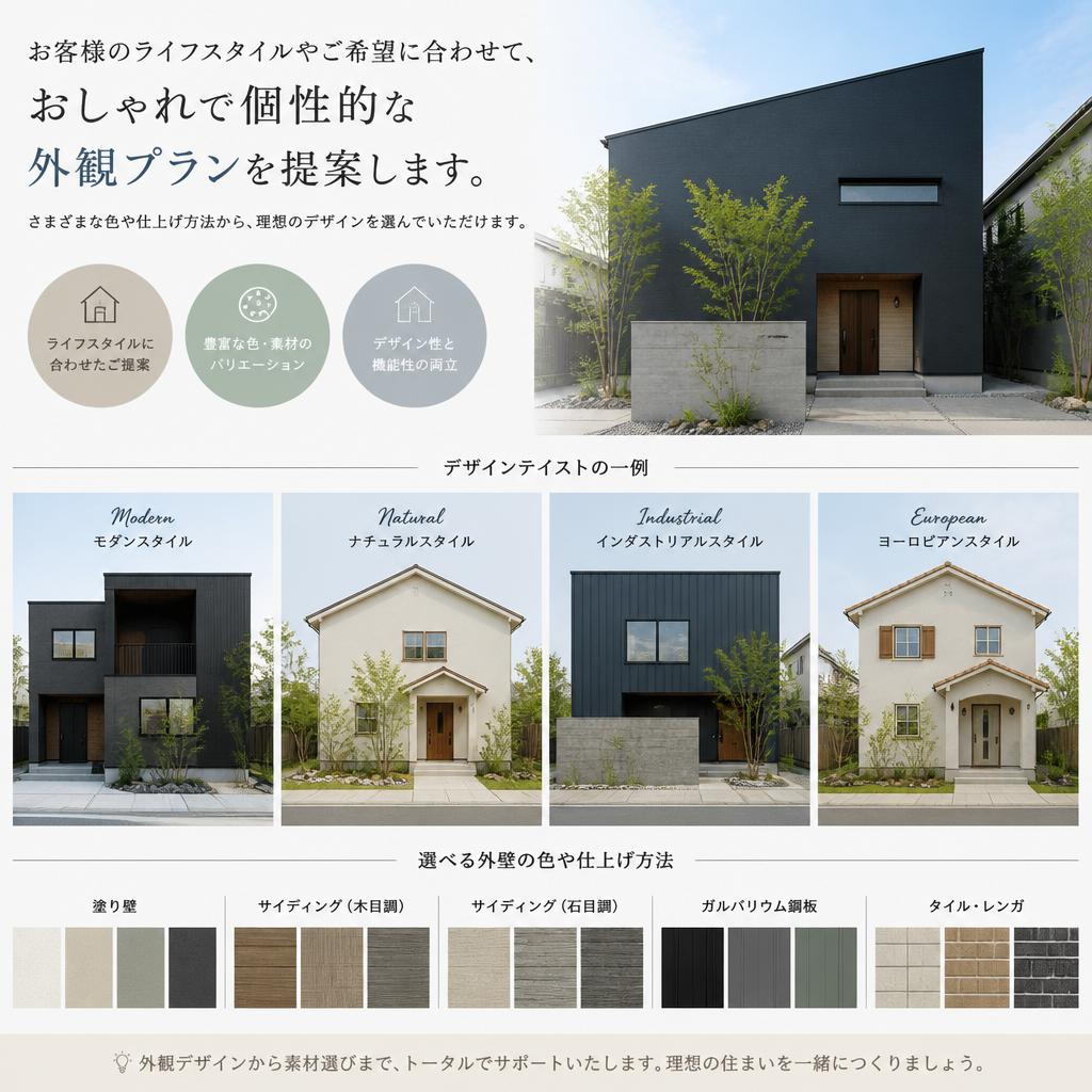 おしゃれな外観プランの提案
