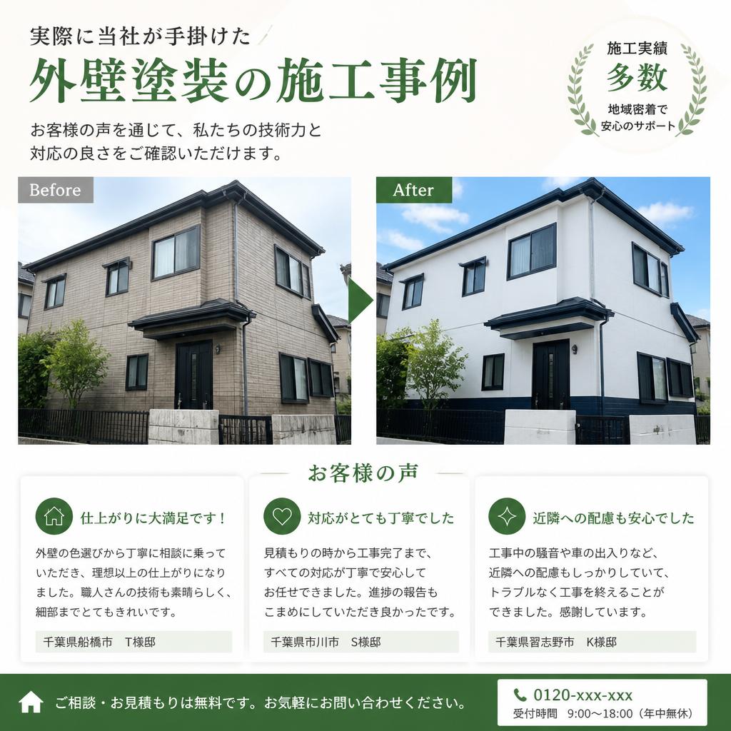 施工事例とお客様の声