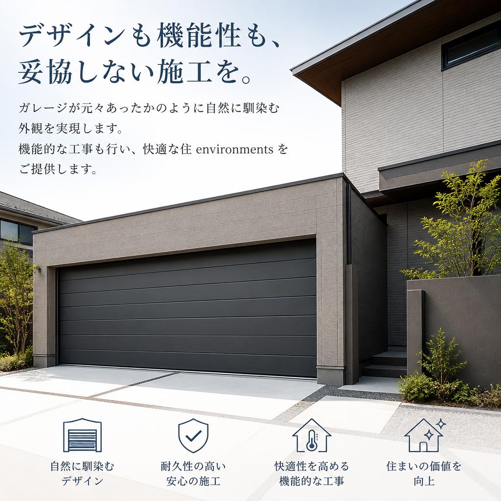 デザイン性と機能性を兼ね備えた施工