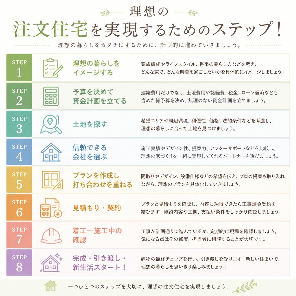 福岡で理想の注文住宅を建てるまでの流れと期間の目安